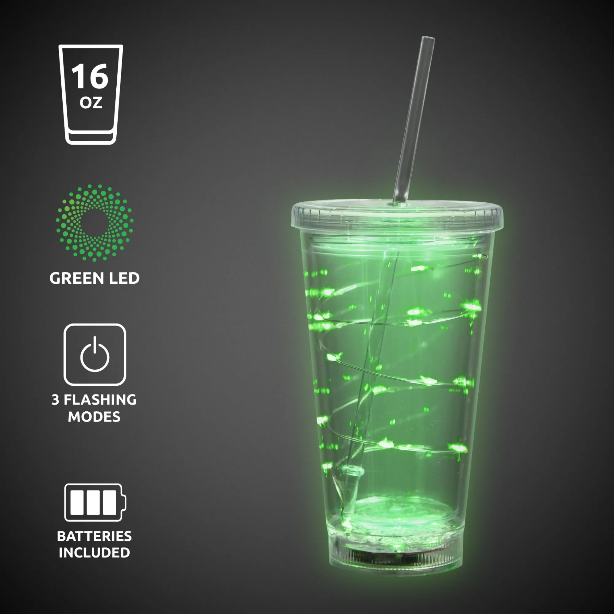 Discount Windy City Novelties LED Green String Light Cup Select A Color