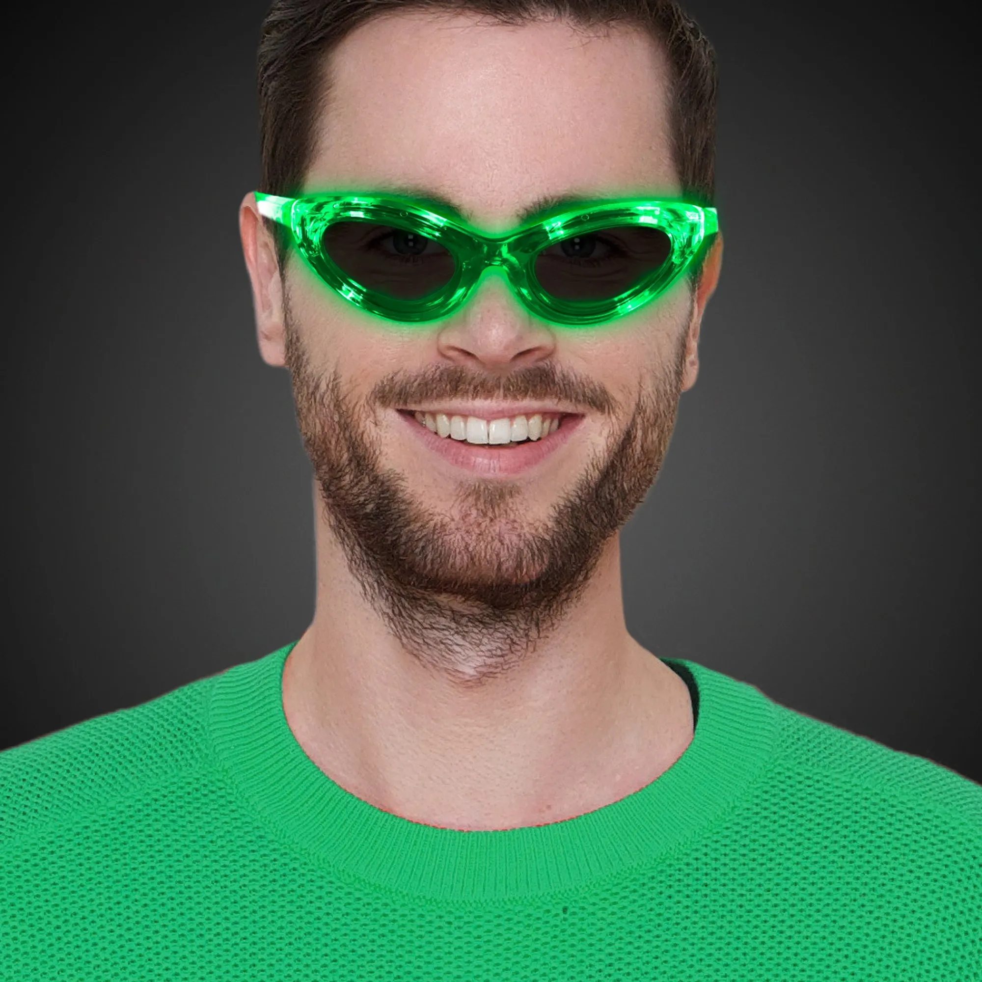 Hot Windy City Novelties LED Sunglasses Green