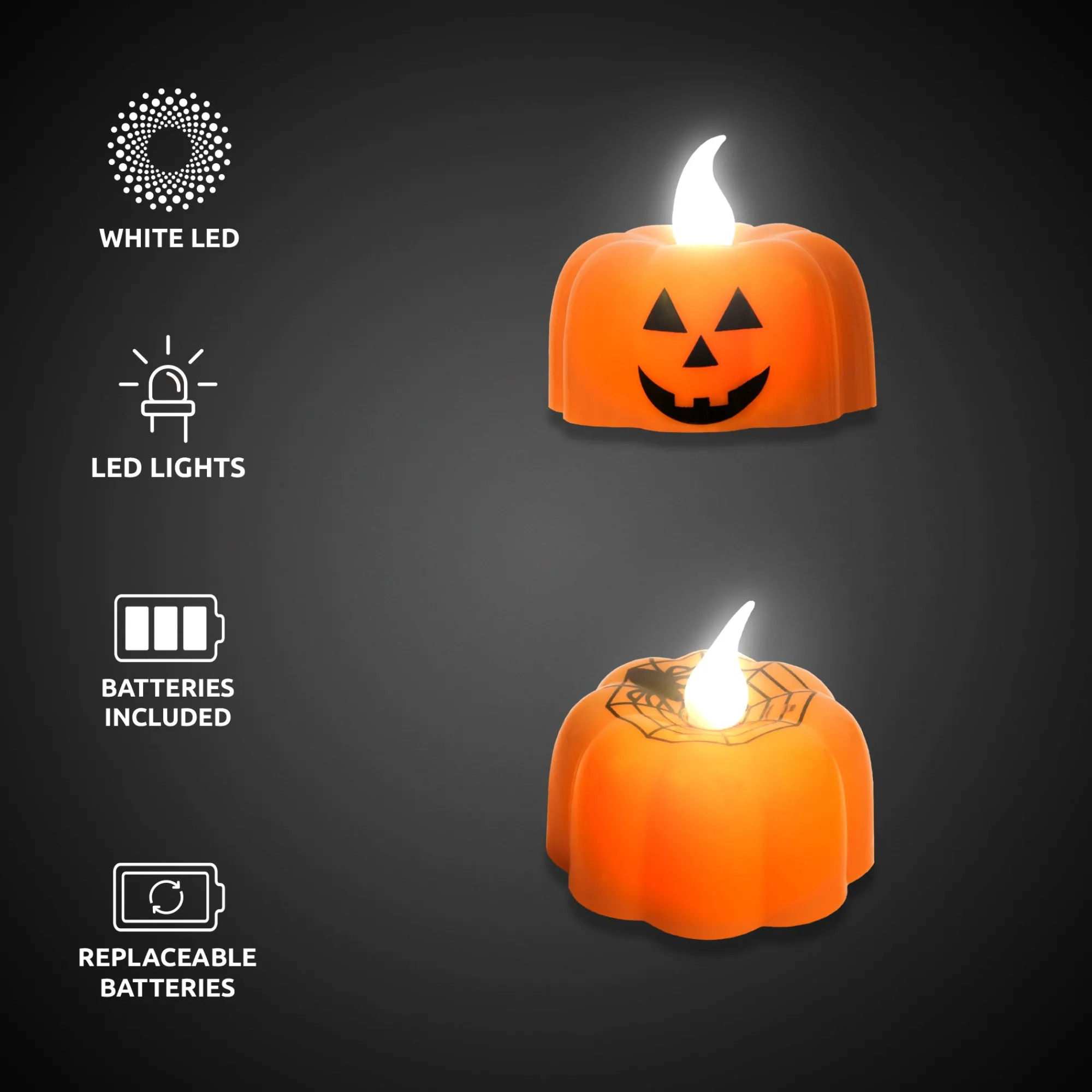 Discount Windy City Novelties LED Halloween Pumpkin Candles Retail Counter Display