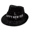 New Windy City Novelties LED Happy New Year Black Fedora