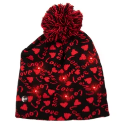 New Windy City Novelties LED Hearts Knit Beanie