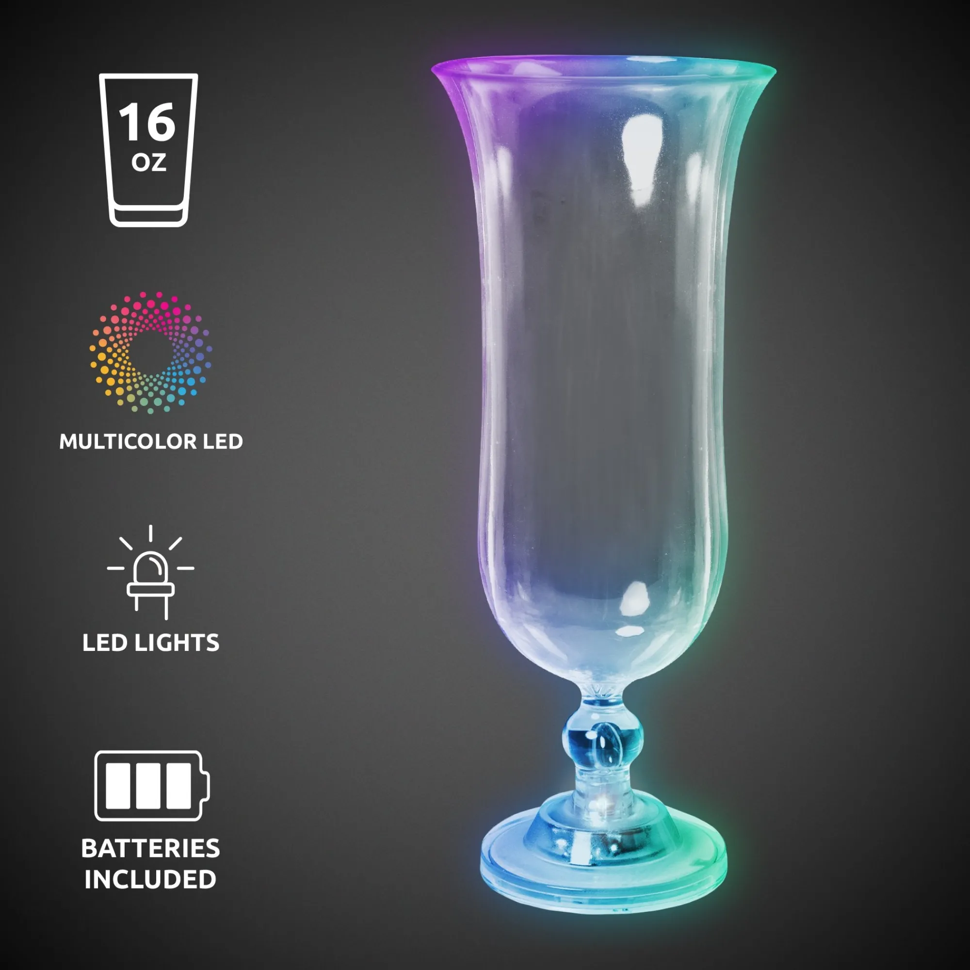Best Windy City Novelties LED Hurricane 16 oz. Glass