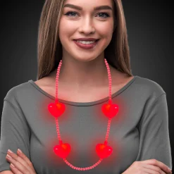 Clearance Windy City Novelties LED Jumbo Pink Hearts Necklace