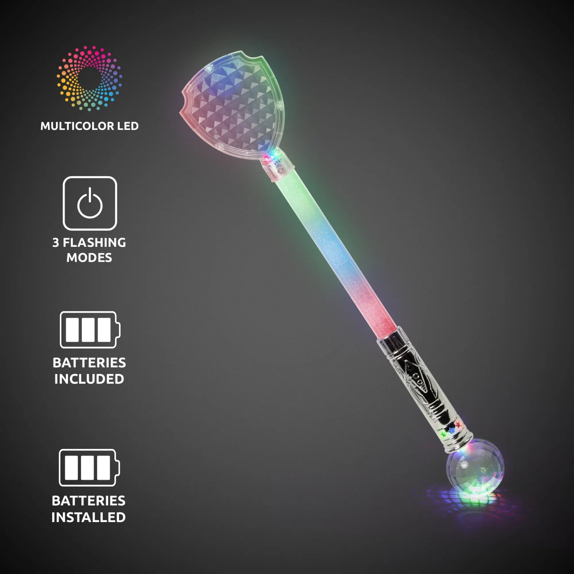 Clearance Windy City Novelties LED Jumbo Shield Prism Wand