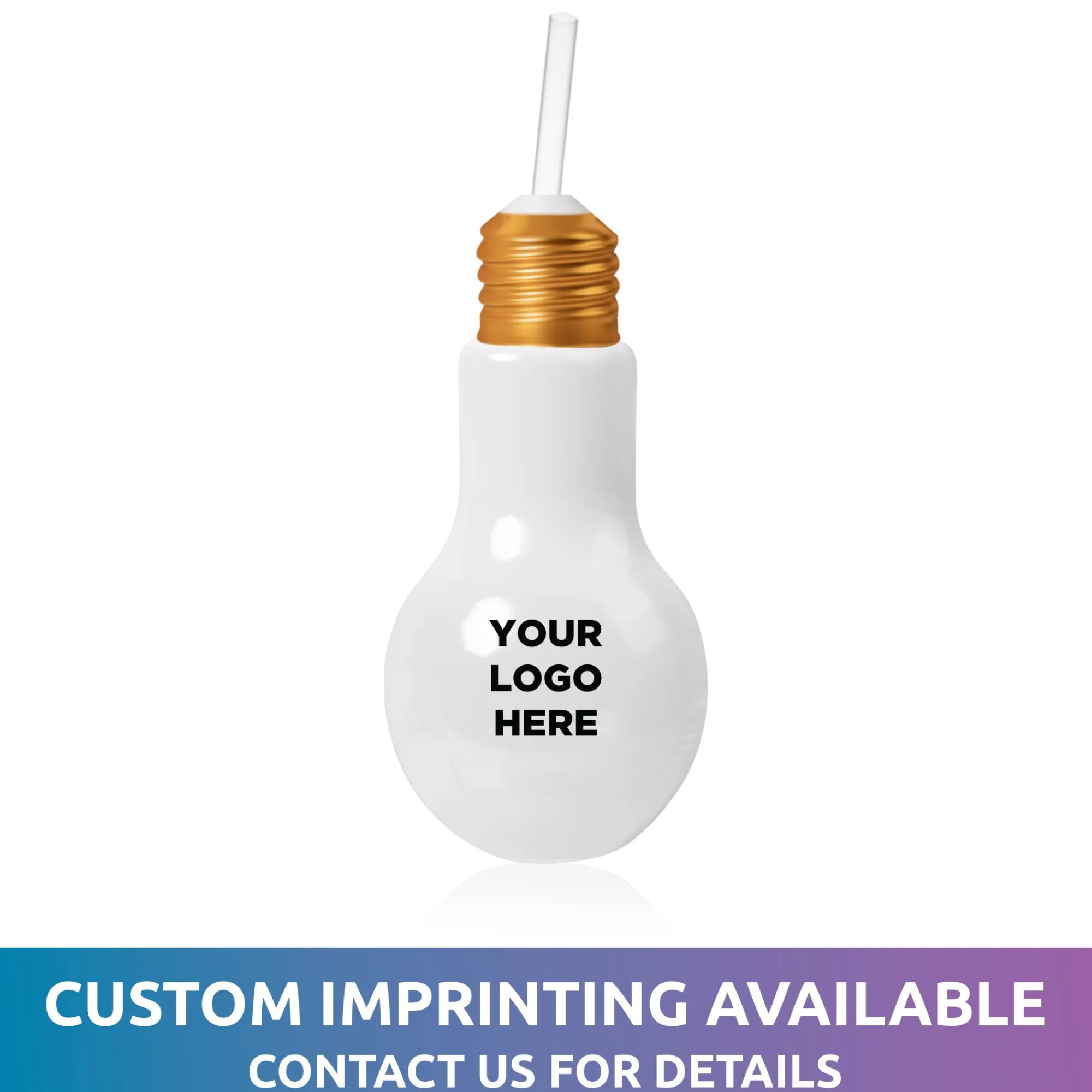 Online Windy City Novelties LED Light Bulb Cup with Lid & Straw