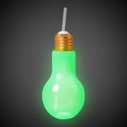 Online Windy City Novelties LED Light Bulb Cup with Lid & Straw