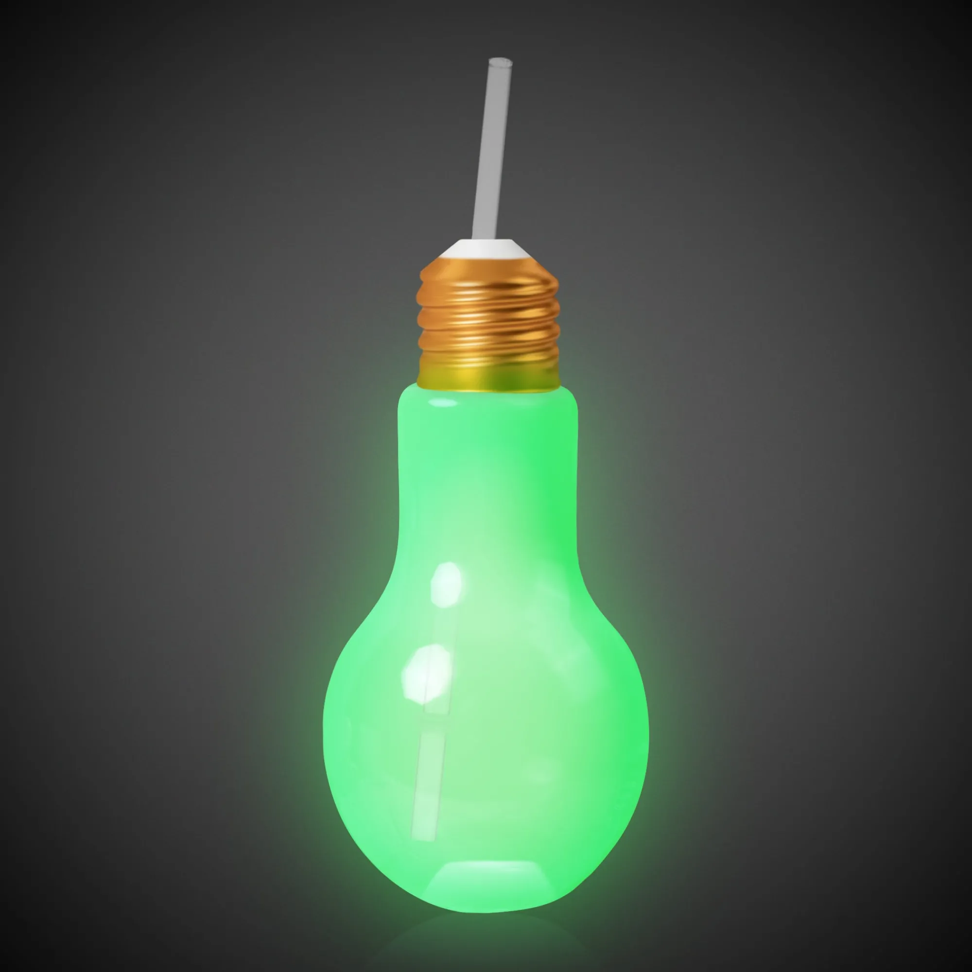 Online Windy City Novelties LED Light Bulb Cup with Lid & Straw