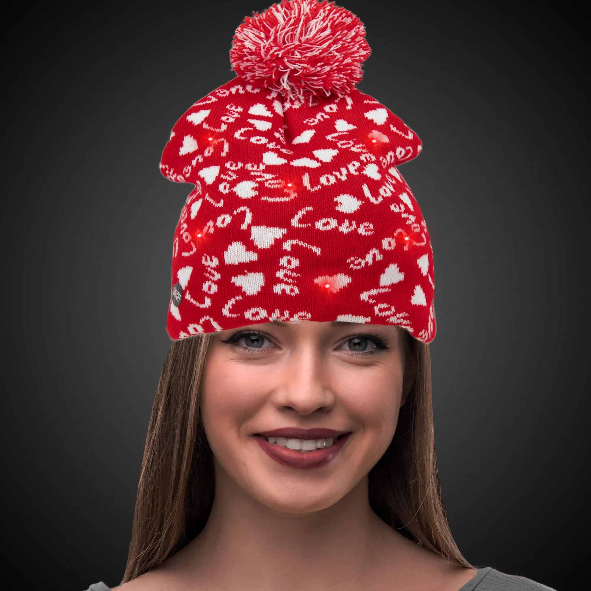 Clearance Windy City Novelties LED Love Knit Beanie