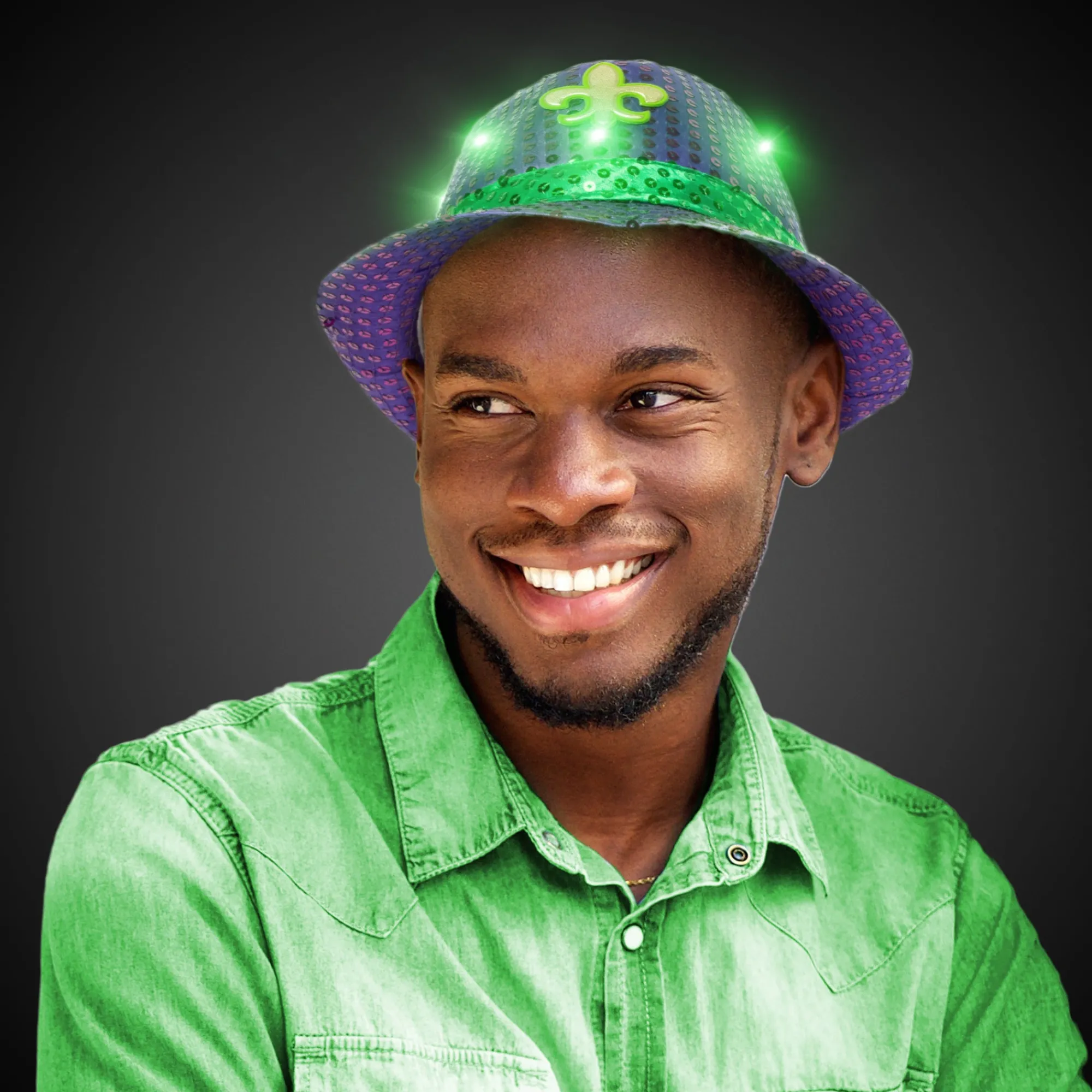 Online Windy City Novelties LED Mardi Gras Sequin Fedora