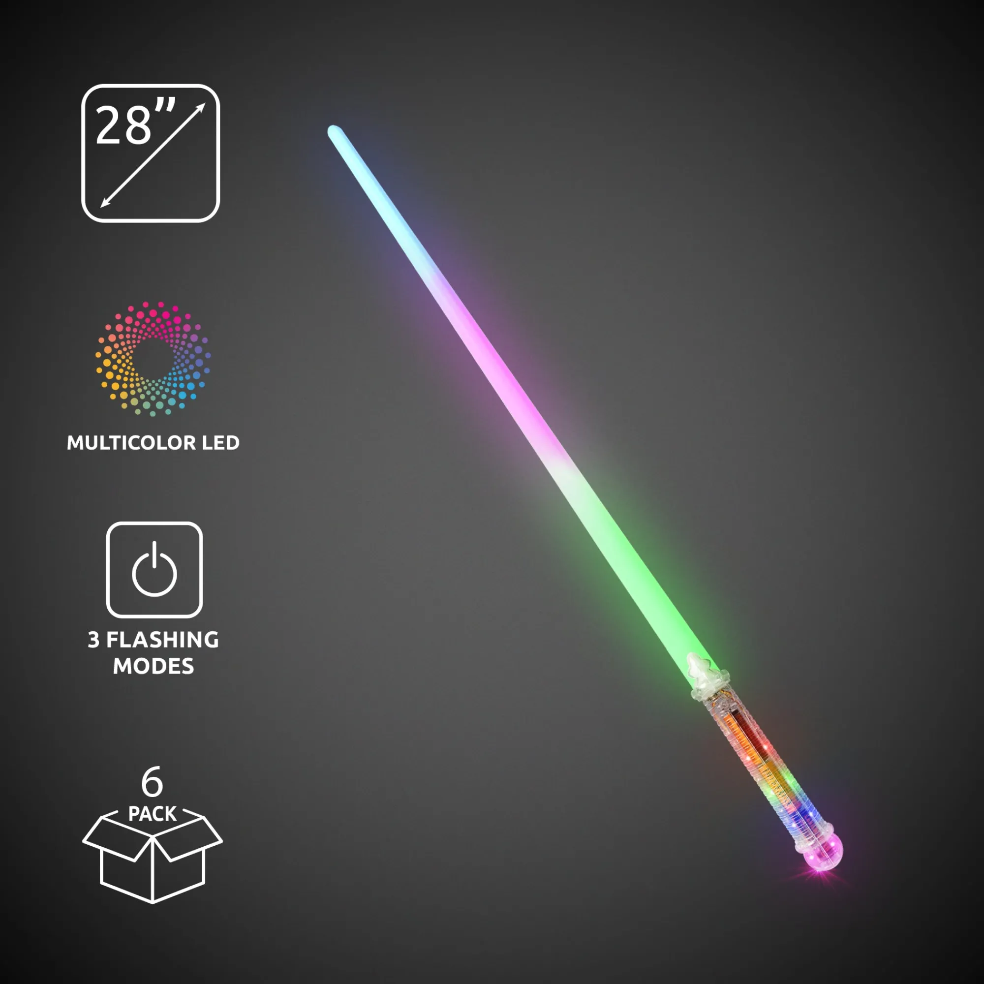 New Windy City Novelties LED Multi-Color Super Saber Swords