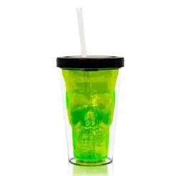 Outlet Windy City Novelties LED Neon Green Skull Cup