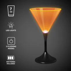 Outlet Windy City Novelties LED Neon 7 oz. Martini Glass Orange