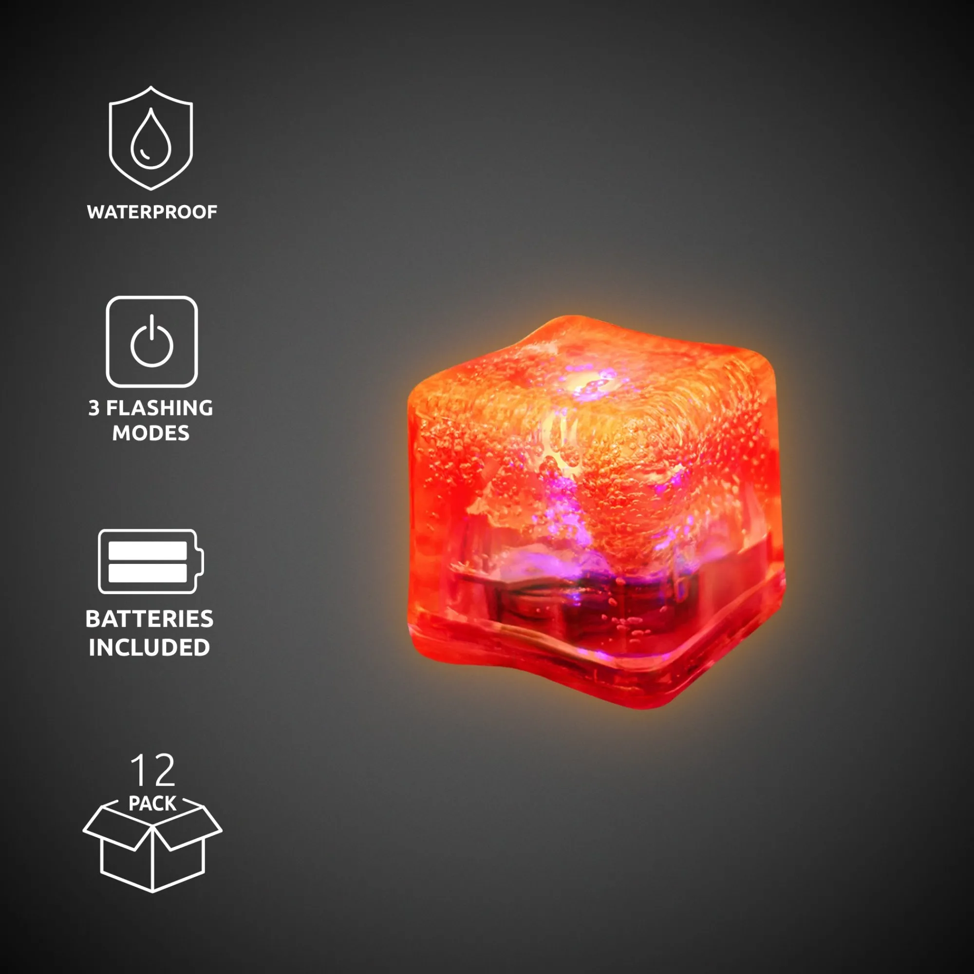 Outlet Windy City Novelties LED Neon Ice Cubes Pink