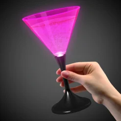 Hot Windy City Novelties LED Neon 7 oz. Martini Glass Pink