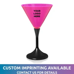 Hot Windy City Novelties LED Neon 7 oz. Martini Glass Pink