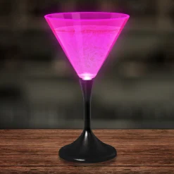 Hot Windy City Novelties LED Neon 7 oz. Martini Glass Pink