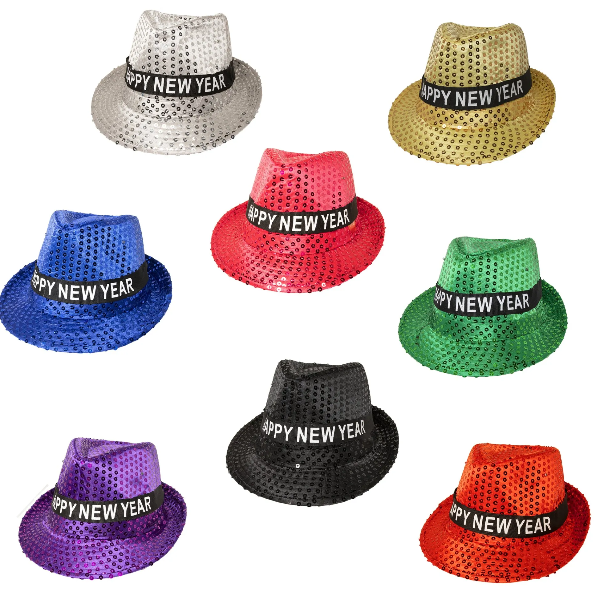 Discount Windy City Novelties LED New Years Sequin Fedoras