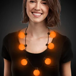 New Windy City Novelties LED Ball Necklace Orange