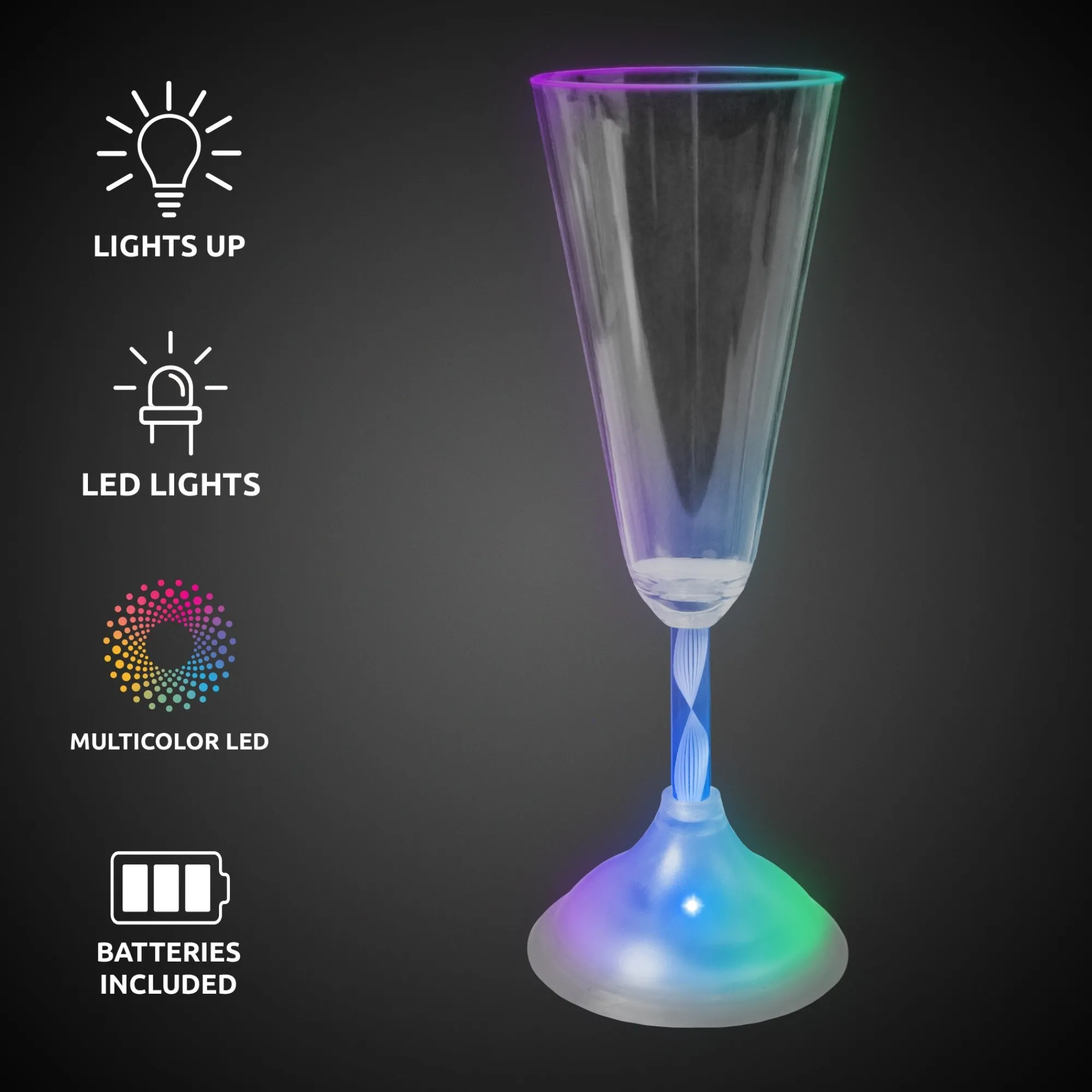 Hot Windy City Novelties LED 7.5 oz. Champagne Glass