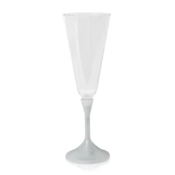 Clearance Windy City Novelties LED 7 oz. Clear Champagne Glass White Stem
