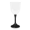 New Windy City Novelties LED 10 oz. Clear Wine Glass Black Stem