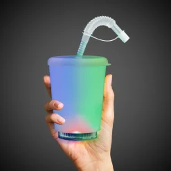 Hot Windy City Novelties LED 12 oz. Cup with Lid & Straw