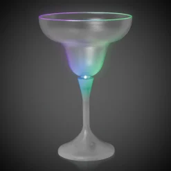 Discount Windy City Novelties LED 10 oz. Frosted Margarita Glass White Stem