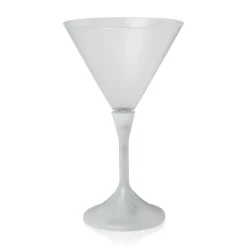 Best Windy City Novelties LED 7 oz. Frosted Martini Glass With White Stem