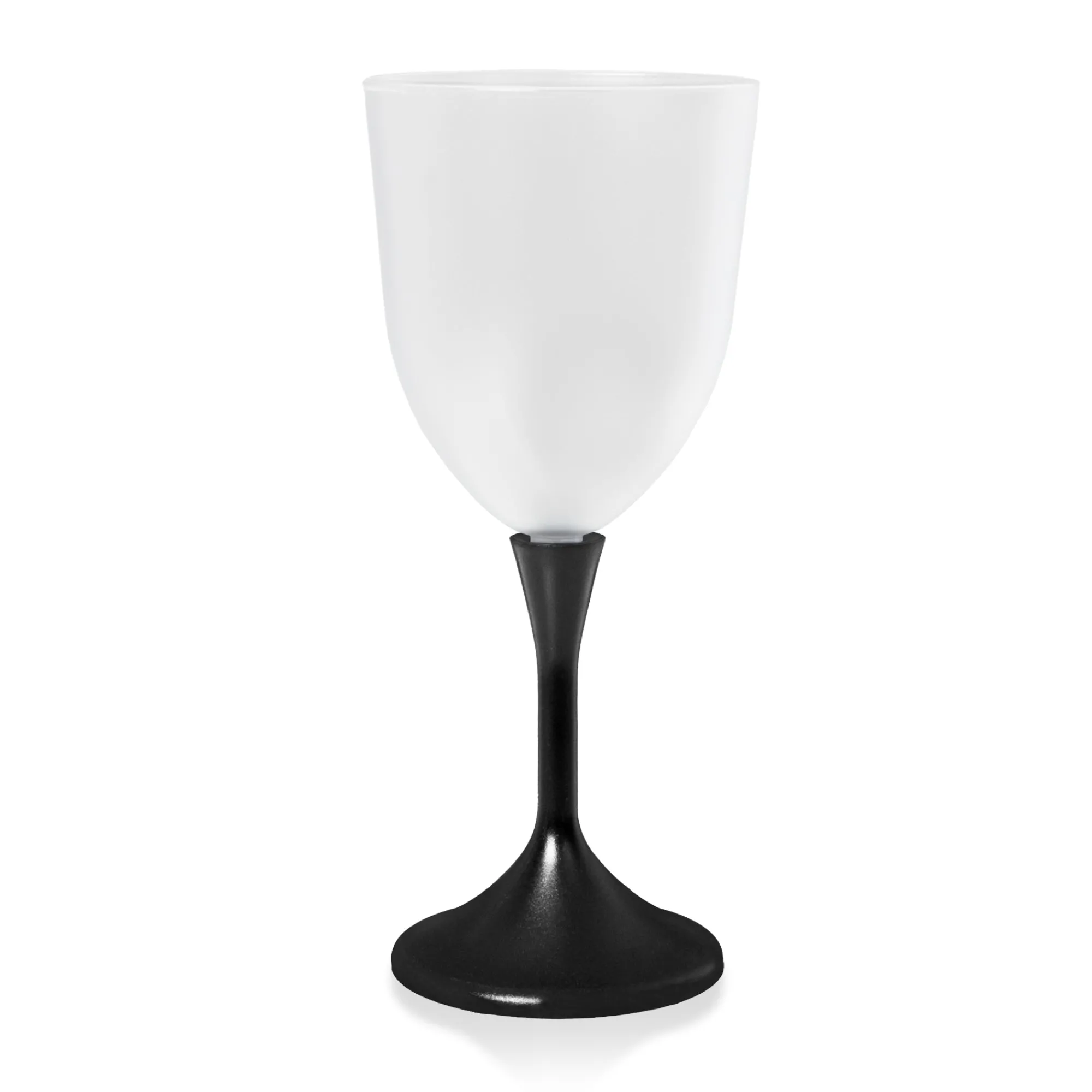 Clearance Windy City Novelties LED 10 oz. Frosted Wine Glass Black Stem