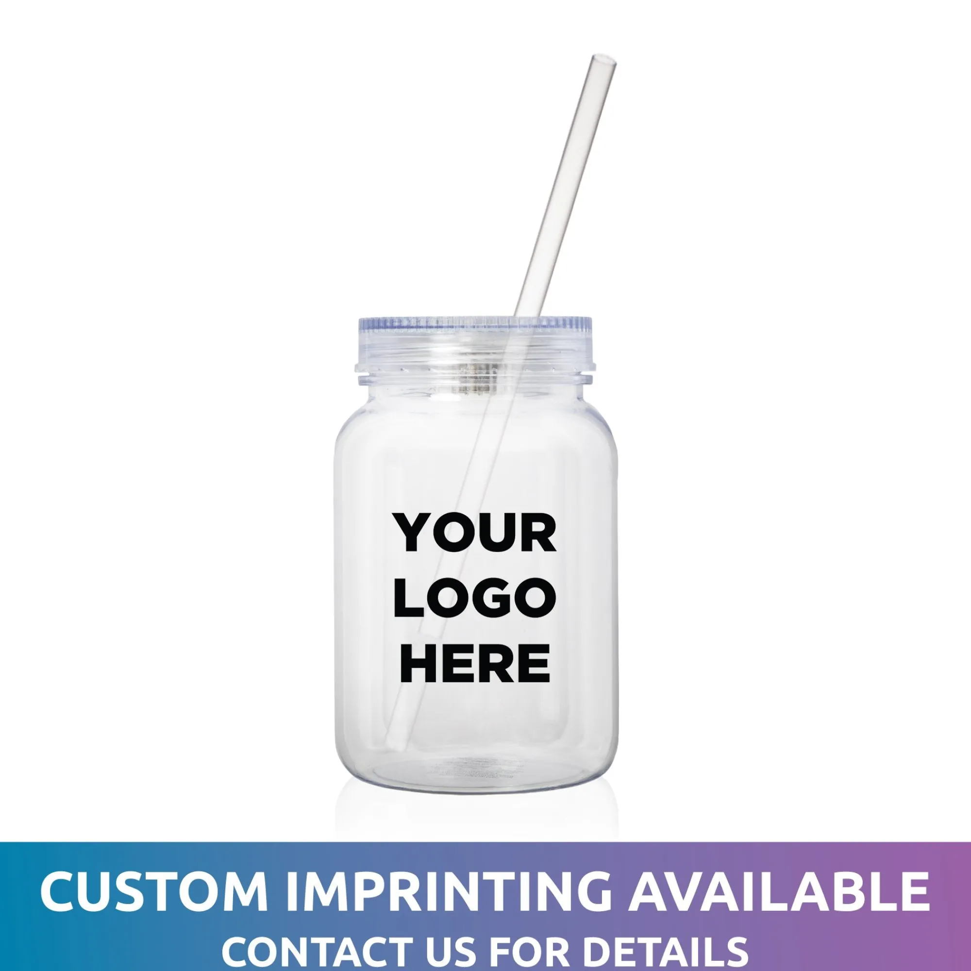 Hot Windy City Novelties LED 20 oz. Mason Jar with Straw