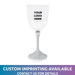 Hot Windy City Novelties LED 10 oz. Wine Glass White Stem