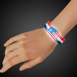 Best Windy City Novelties LED Patriotic Bracelets Retail Hanging Display
