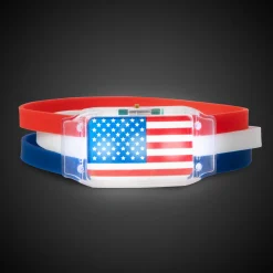 Best Windy City Novelties LED Patriotic Bracelets Retail Hanging Display