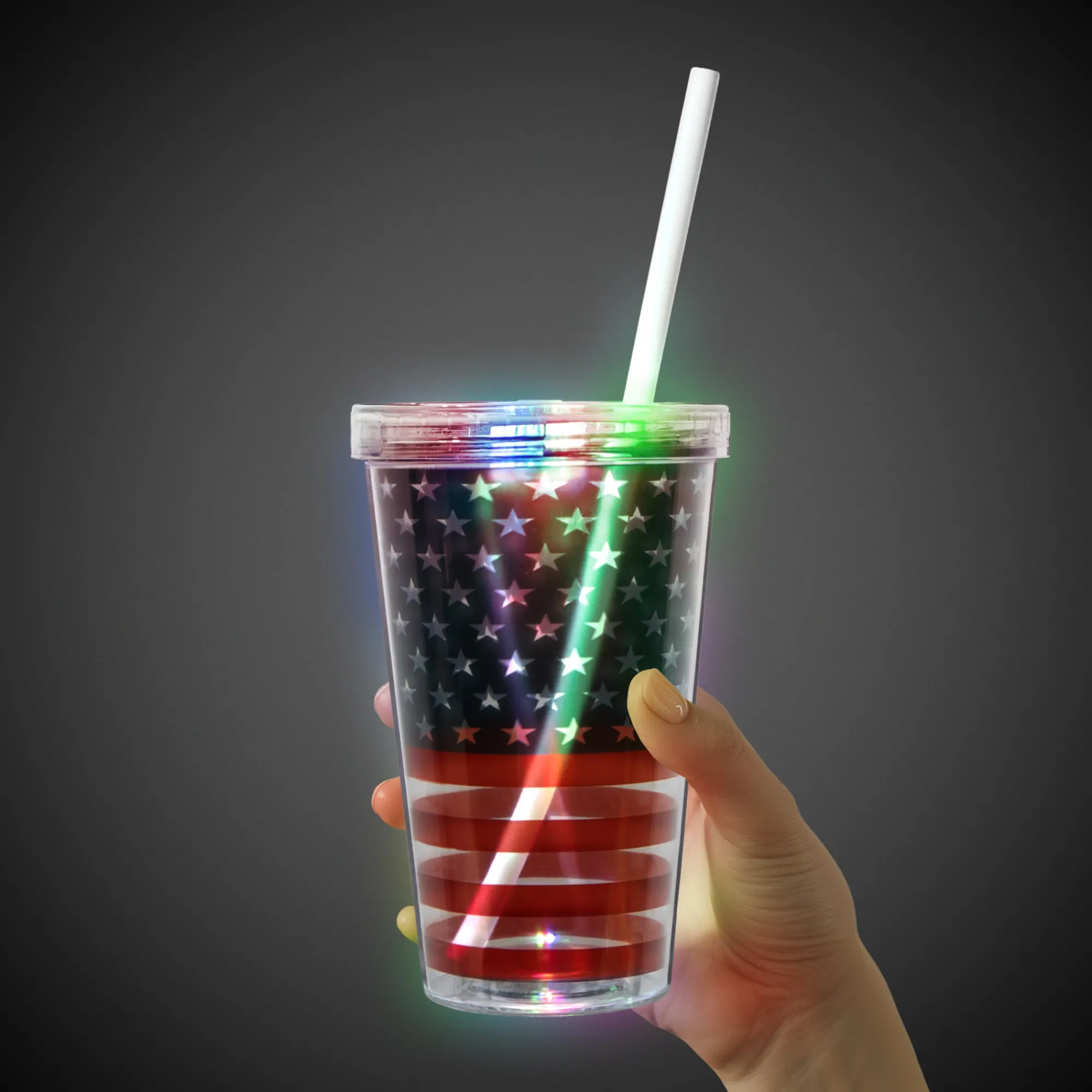 Online Windy City Novelties LED Patriotic Double Wall 16 oz. Cup