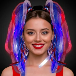 New Windy City Novelties LED Patriotic Dreads Headband