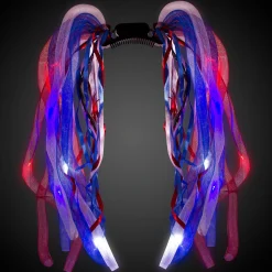 New Windy City Novelties LED Patriotic Dreads Headband