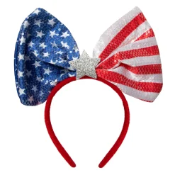 Discount Windy City Novelties LED Patriotic Sequin Bow Headband