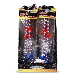 Hot Windy City Novelties LED Patriotic Star Necklaces Retail Counter Display