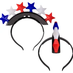 Clearance Windy City Novelties LED Patriotic Stars Mohawk Headband