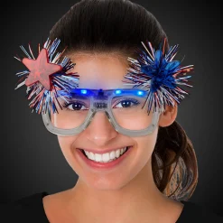 Clearance Windy City Novelties LED Patriotic Stars Sunglasses