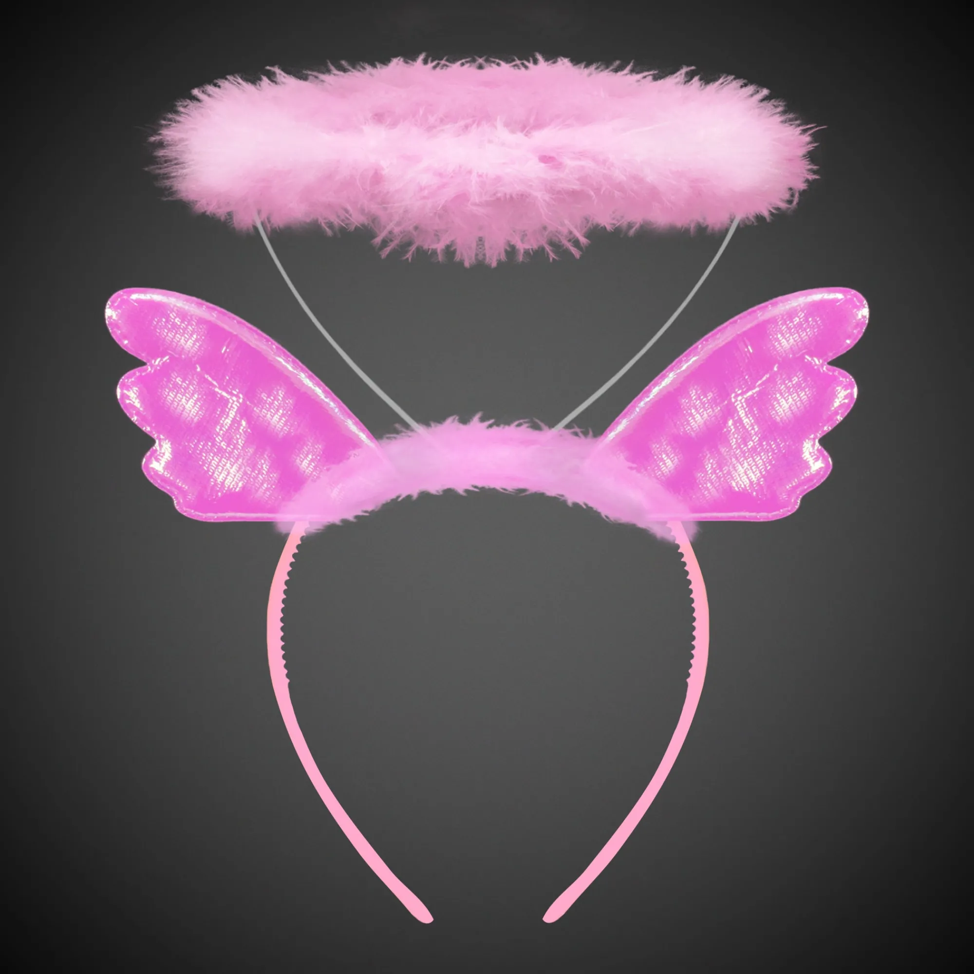 Best Windy City Novelties LED Pink Angel Halo Headband