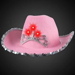 Online Windy City Novelties LED Pink Felt Cowboy Hat