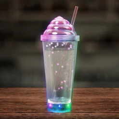 Windy City Novelties LED Pink Ice Cream Soda 13 oz. Tumbler