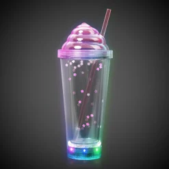 Windy City Novelties LED Pink Ice Cream Soda 13 oz. Tumbler