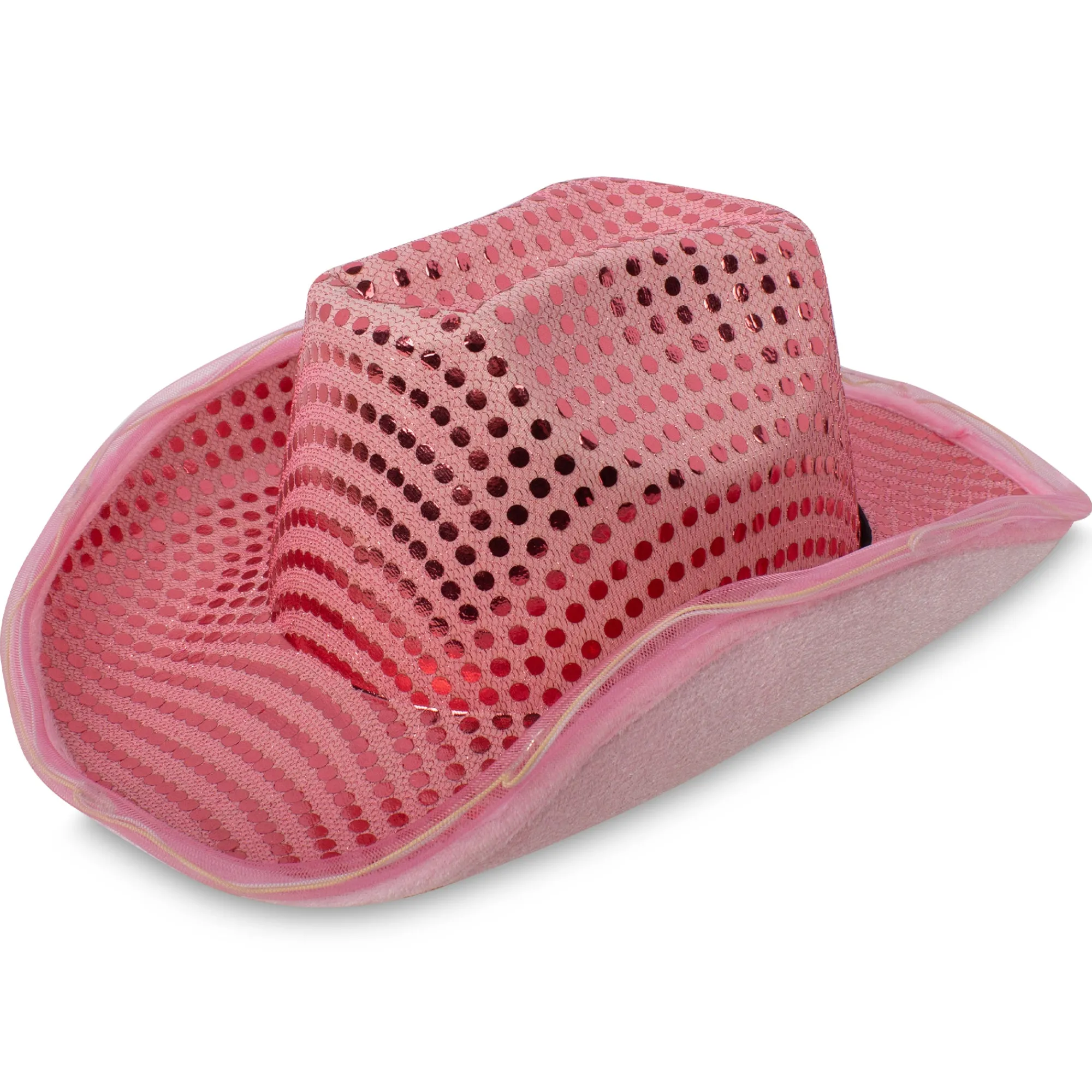 Best Windy City Novelties LED Sequin Cowboy Hat Pink