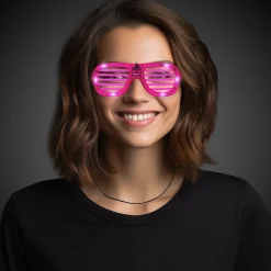 Windy City Novelties LED Slotted Glasses Pink