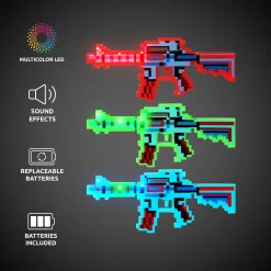 Windy City Novelties LED Pixel Machine Guns with Sound