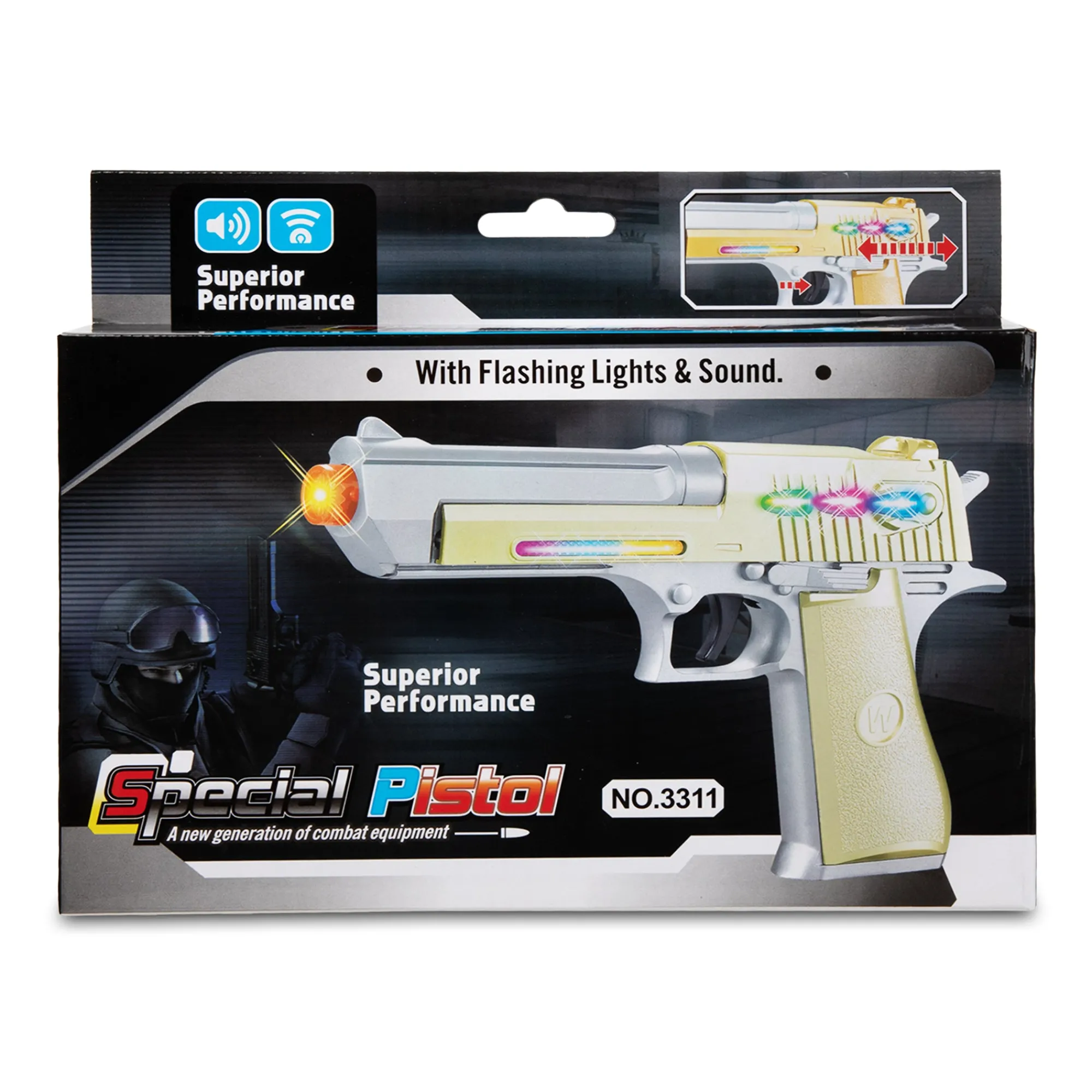 Online Windy City Novelties LED Plated Laser Pistol