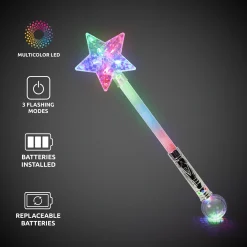 New Windy City Novelties LED Prism Star Wand