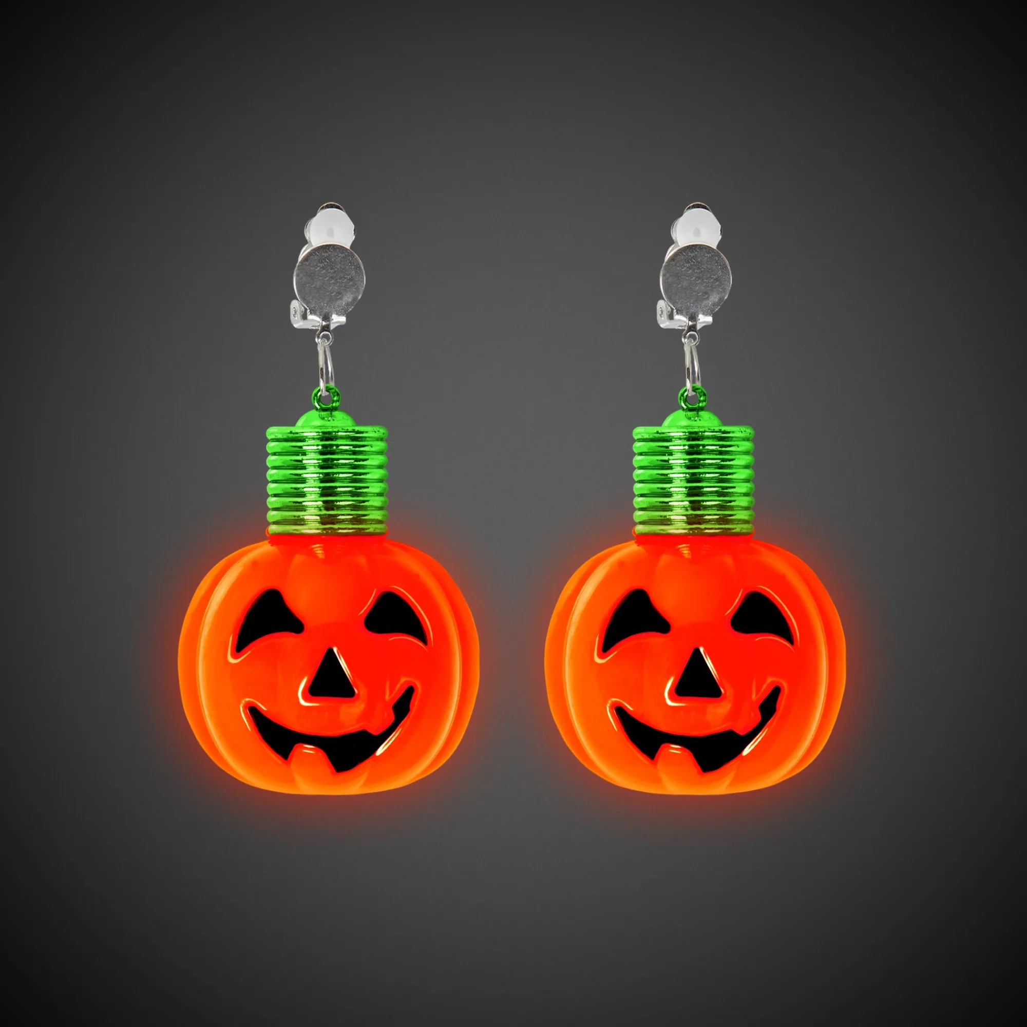 Clearance Windy City Novelties LED Pumpkin Clip-On Earrings